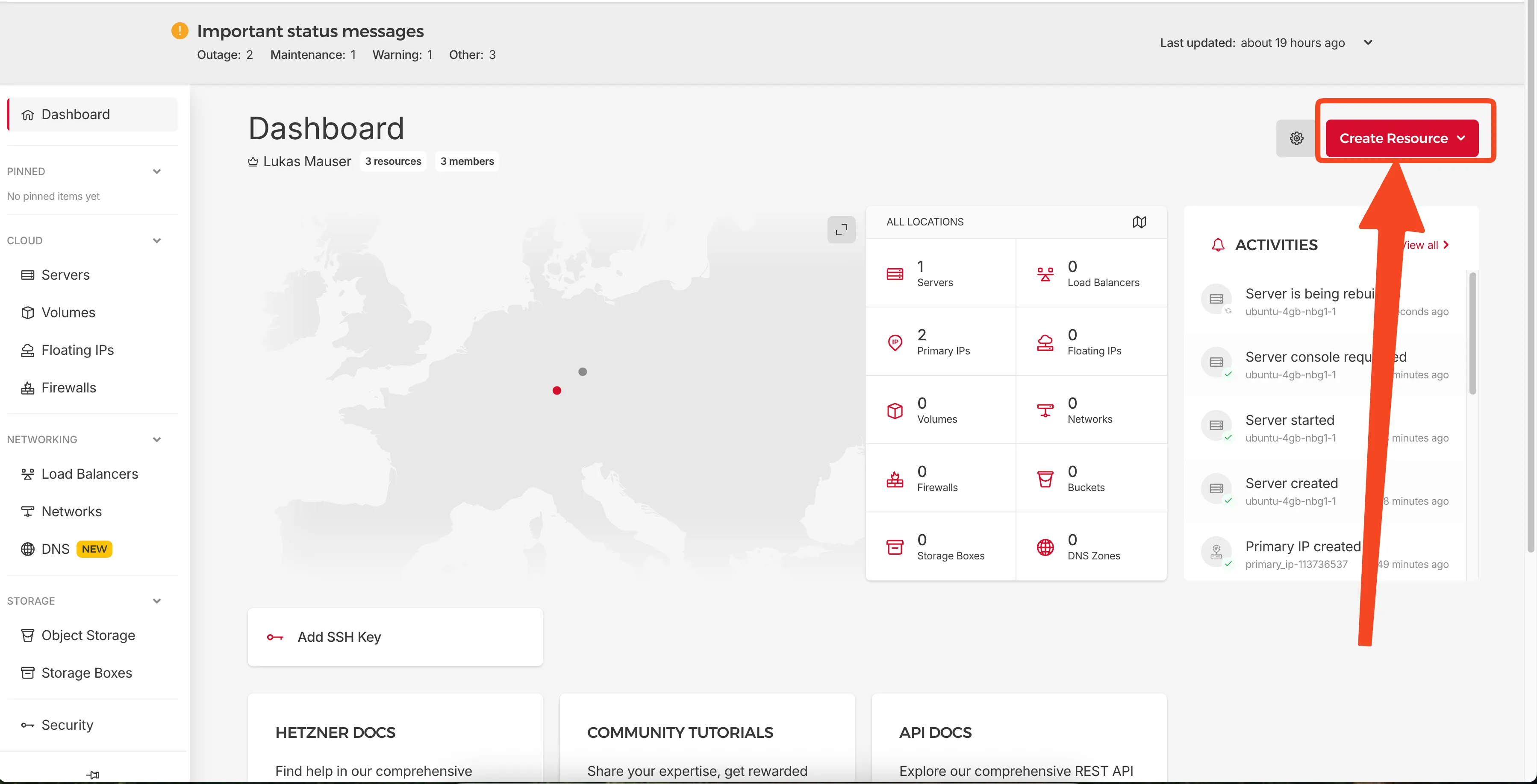 Hetzner Server erstellen
